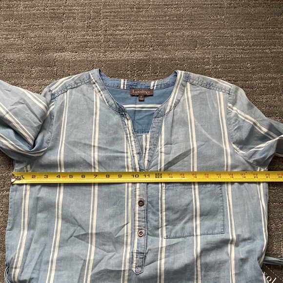 Luxology Long Sleeve Shirt Dress M (10) - Picture 16 of 16